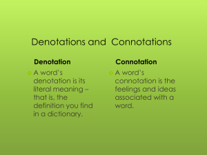 Denotation vs. Connotation: Understanding Word Meanings