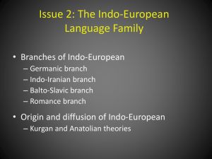Indo-European Language Family: Branches, Origin, Diffusion