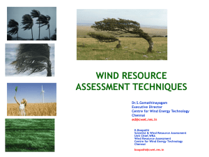 Wind Resource Assessment Techniques Presentation