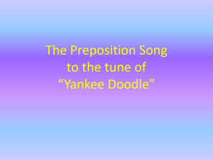 Preposition Song Lyrics: Learn Grammar with Music