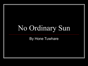 No Ordinary Sun: Poem Analysis by Hone Tuwhare