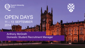 Anthony McGrath, Domestic Student Recruitment Manager