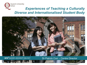 Dr Pat Corr, 2011 - Queen`s University Belfast