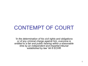 Contempt of Court: Strict Liability & Defenses
