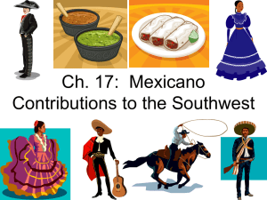 Mexicano Contributions to the Southwest