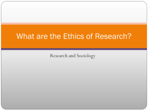 Ethics of Research in Sociology: CSAA Code & Case Study