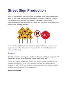 Geometry: Angle Relationships & Street Signs