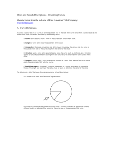 Metes and Bounds: Describing Curves in Property Surveys