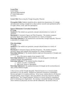 Triangle Inequality Theorem Lesson Plan - 8th Grade Geometry