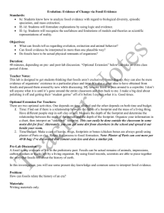 Fossil Evidence: Evolution Lab Activity