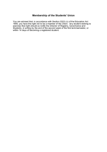 Membership Of The Students` Union