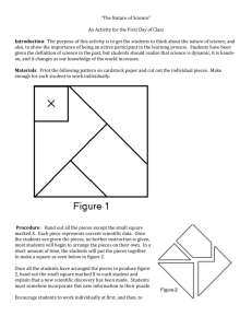 Nature of Science Activity: Puzzle & Inquiry