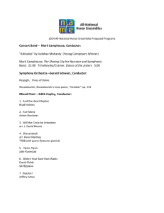 2014 ANHE Music Program – Proposed