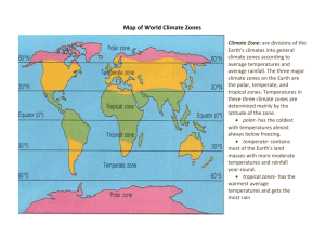 World Climate Zones: Map, Graphs, and Descriptions