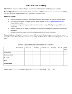 Still Life Drawing Lesson Plan & Art Rubric