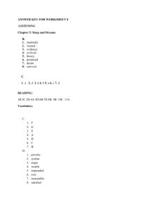 Worksheet 8 Answer Key: Listening, Reading, Vocabulary