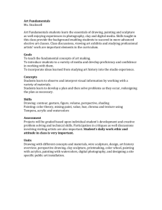 Art Fundamentals Course Syllabus: Drawing, Painting, Sculpture