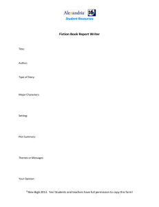 Fiction Book Report Writer