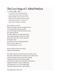 The Love Song of J. Alfred Prufrock by T.S. Eliot