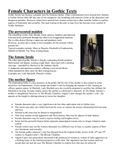 Female Characters in Gothic Literature Analysis