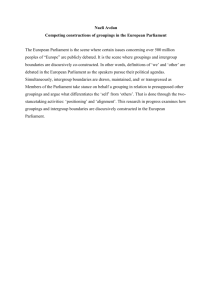 Nazli Avdan Competing constructions of groupings in the European