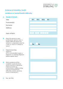 DSA supporting Evidence proforma
