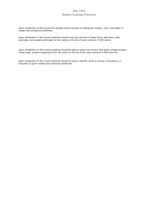 ESL 130A Student Learning Outcomes Upon completion of this