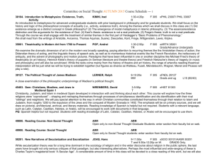 Autumn 2015 - Committee on Social Thought