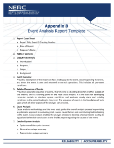 Event Analysis Report Template - NERC