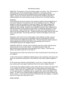 Mini-Research Paper Guidelines: Comparative Court Systems