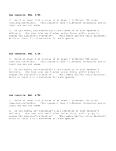 TED homework