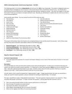 Social Science Experiment: HSP3U Culminating Activity
