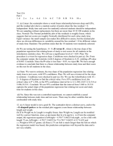 Statistics Test: Linear Regression & Hypothesis Testing
