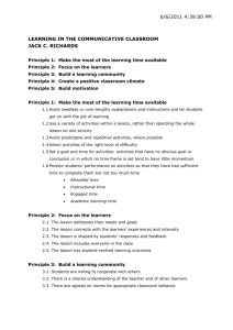 LEARNING IN THE COMMUNICATIVE CLASSROOM JACK C