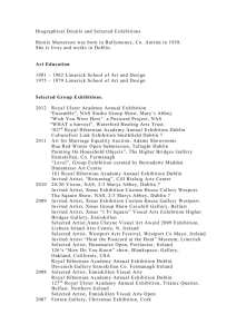 Biographical Details and Selected Exhibitions Bernie Masterson