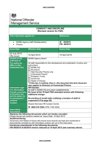 Conduct and discipline - PSI 06/2010
