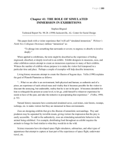 Simulated Immersion in Exhibitions: A Technical Report