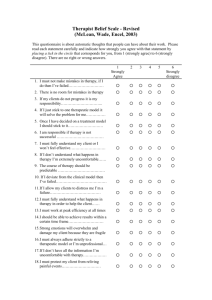 Therapist Belief Scale Questionnaire