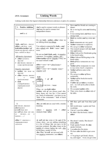 Linking Words Grammar Guide