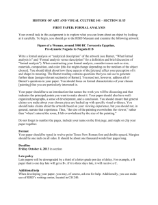 Art History Formal Analysis Assignment: Figure of a Woman
