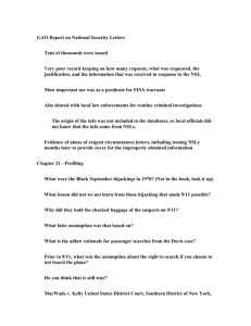 GAO Report on National Security Letters
