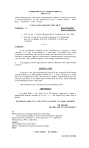AP Teacher Rules Amendment: PG Degree Qualification