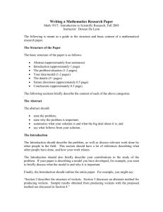 Mathematics Research Paper Structure Guide