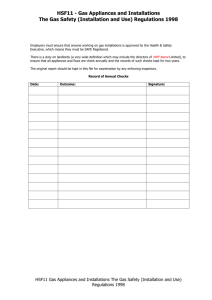 HSF11 Gas Appliances and Installation