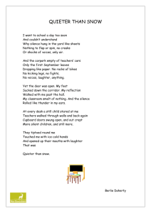 Quieter Than Snow Poem by Berlie Doherty Analysis