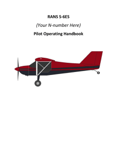 RANS S-6ES Pilot Operating Handbook