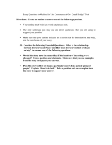 An Occurrence at Owl Creek Bridge Essay Questions