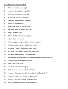 100-Question US Citizenship Test - Study Guide