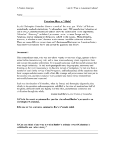 Columbus: Hero or Villain? Worksheet