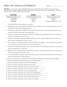 Distance and Midpoint Worksheet